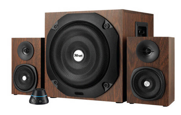 Reproduktory Trust Vigor 2.1 Subwoofer hnědé

