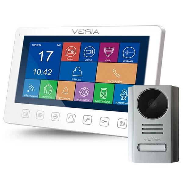 Dveřní videotelefon VERIA set videotelefonu VERIA 7076B + VERIA 229 bílý

