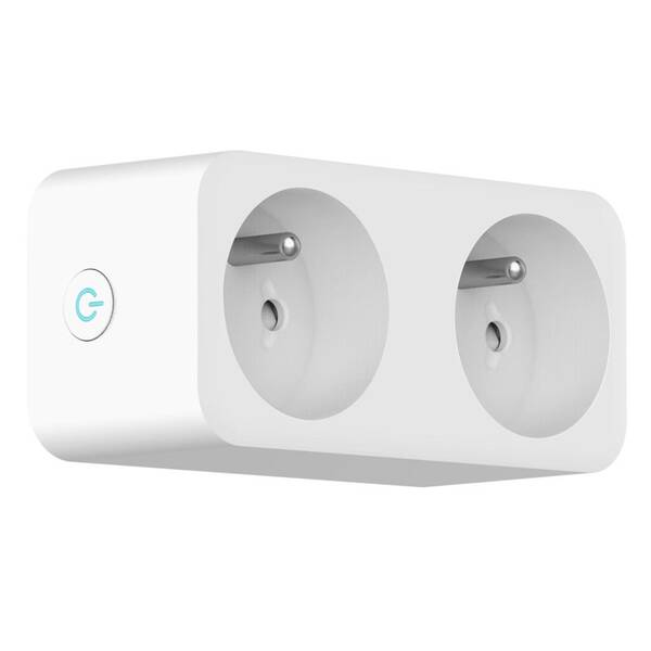 Chytrá zásuvka IMMAX NEO LITE SMART 2 zásuvka (FR)/ 16A/ Wi-Fi/ Google Assistant/ Amazon Alexa/ LIDL/ TUYA 

