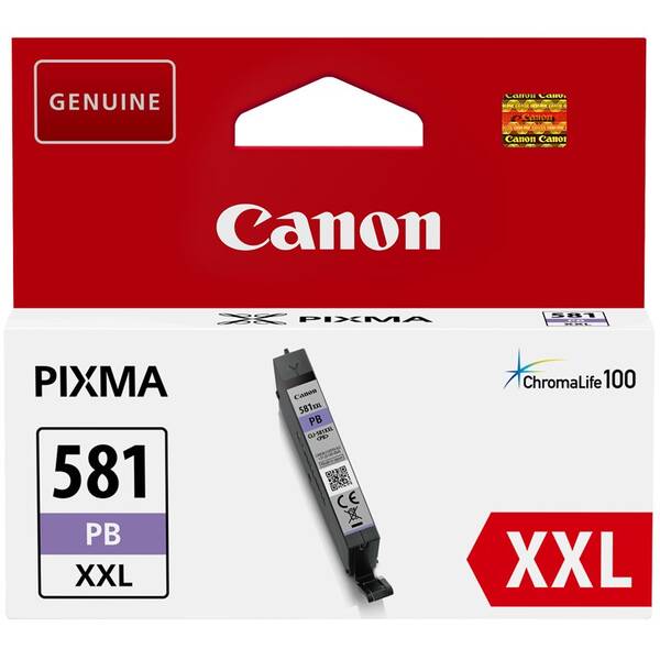Inkoustová náplň Canon CLI-581XXL PB, 9140 stran - foto modrá 

