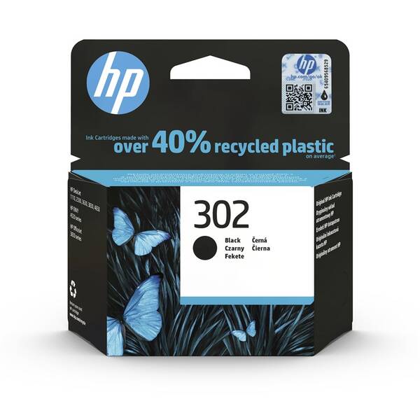 Inkoustová náplň HP 302, 170 stran černá

