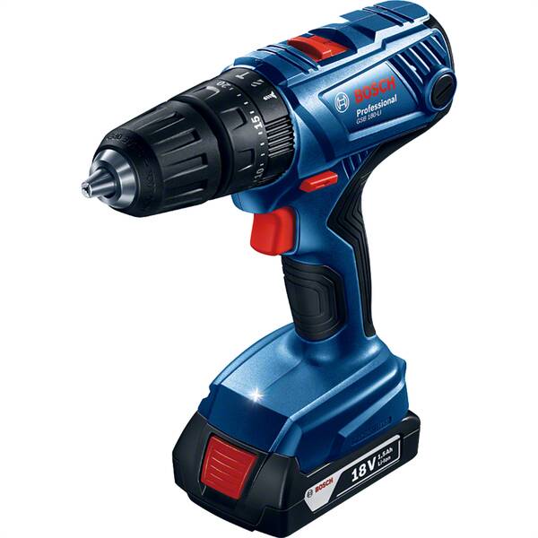 Aku vrtačka Bosch Professional GSB180-LI+2x2.0+case 0.601.9F8.307 (s baterií) 


