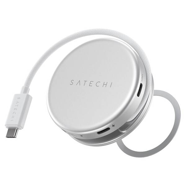 USB Hub Satechi On-the-Go 5 v 1 (1x HDMI 4K 60Hz, 1x USB-C, 1x USB-A 3.0, 1x USB-C PD 60W, 1x SD) stříbrný

