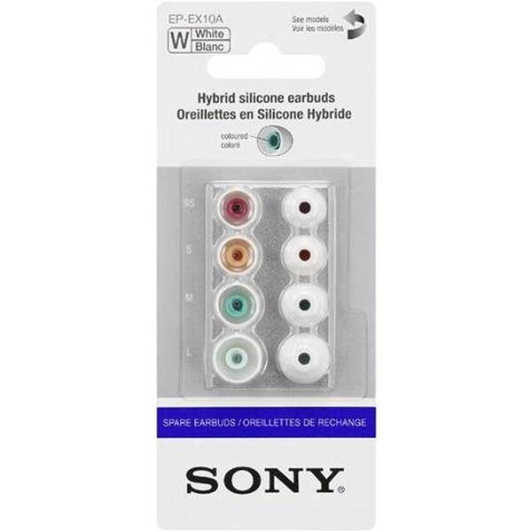Náhradní špunty Sony silikonové koncovky bílé

