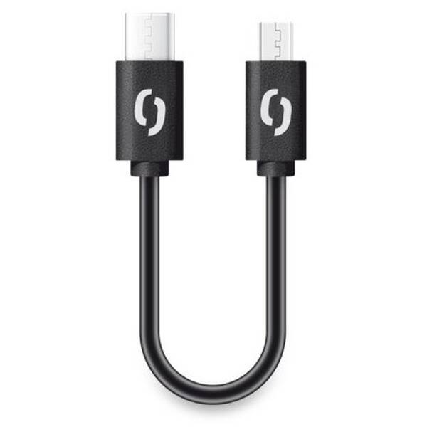 Kabel Aligator Power USB-C/microUSB, 15cm černá barva
