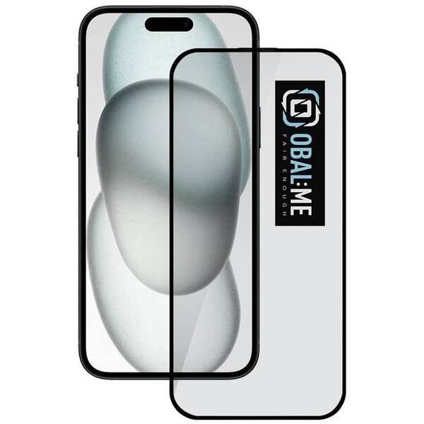Tvrzené sklo Obal:Me 5D na Apple iPhone 15/16 černé

