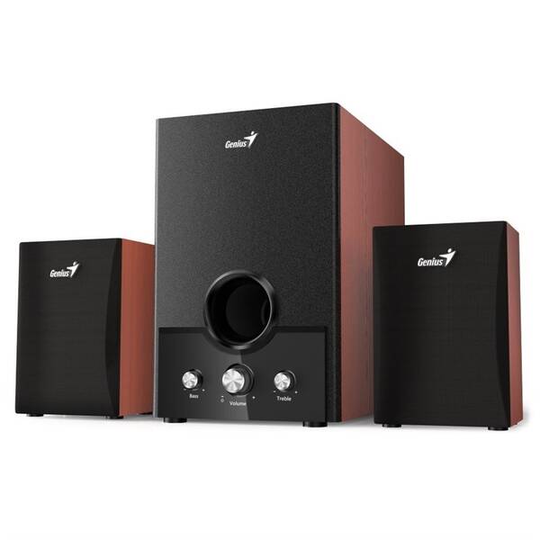 Reproduktory Genius SW-HF 1700, 2.1, Verze II. černé/dřevo

