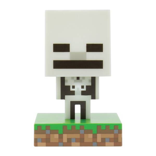 Dekorativní LED Paladone Icon Light Minecraft - Skeleton šedé/zelené

