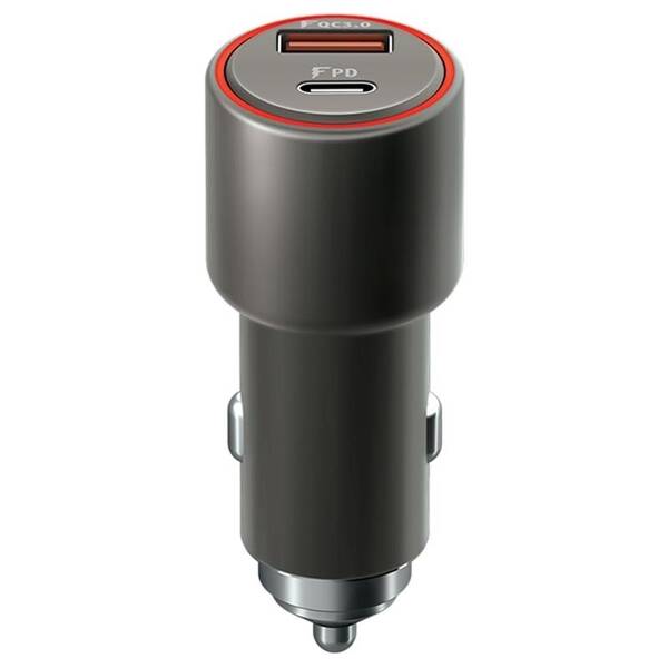 Adaptér do auta Forever Core, 1x USB QC 3.0, 1x USB-C PD 36W černý

