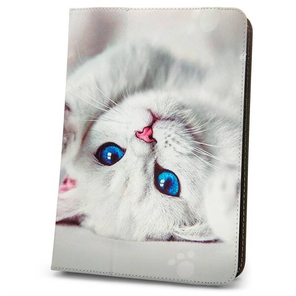 Pouzdro na tablet flipové GreenGo Cute Kitty na tablet 9-10" 
