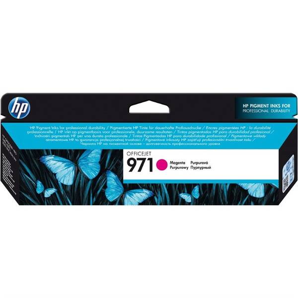 Inkoustová náplň HP 971, 2 500 stran purpurová

