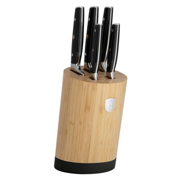 Sada kuchyňských nožů Berlinger Haus BH-3136 BAMBOO Black Silver Collection (6 ks) černá

