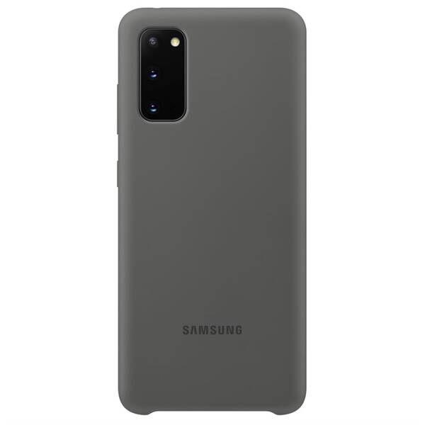 Kryt na mobil Samsung Silicon Cover na Galaxy S20 šedý

