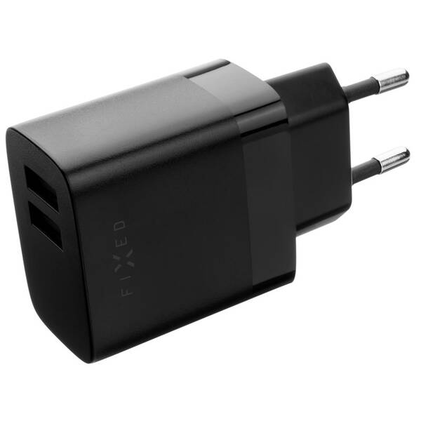 Nabíječka do sítě FIXED 17W Smart Rapid Charge, 2x USB černá


