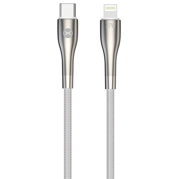 Kabel Forever Sleek USB-C/Lightning, 27 W, 1 m bílý

