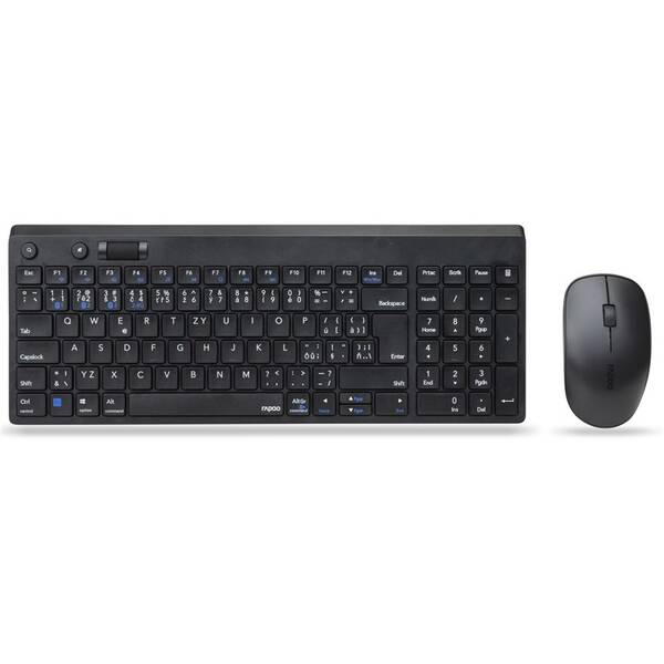 Klávesnice s myší Rapoo 8050T, CZ/SK layout černá

