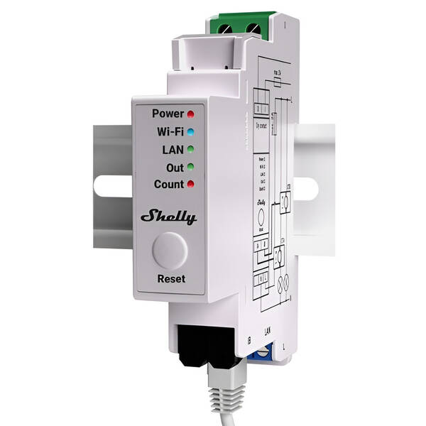 Modul Shelly Pro EM 50 A, měřič spotřeby, WiFi 

