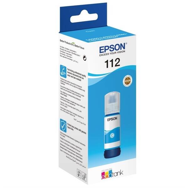 Inkoustová náplň Epson 112, 70 ml azurová

