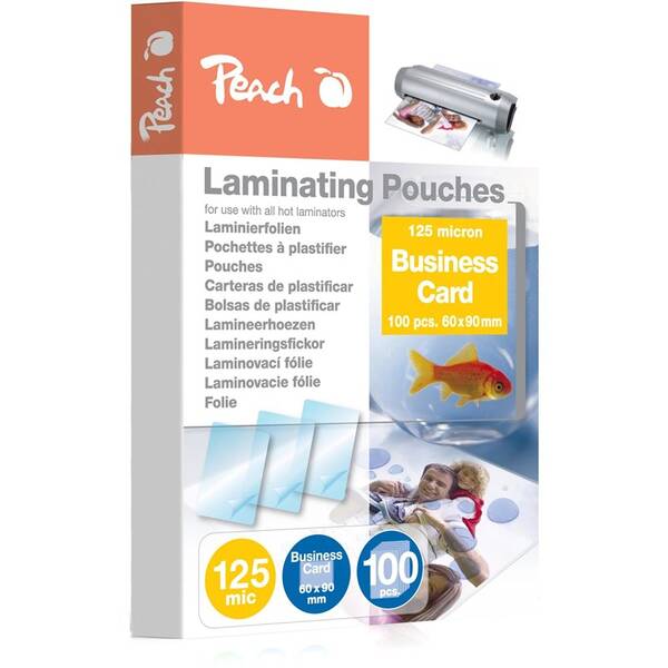 Laminovací fólie Peach (60x90mm) Laminating Pouch Business Card , 125mic, 100ks 

