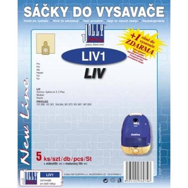 Sáčky do vysavače Jolly LIV 1 (5 ks) 

