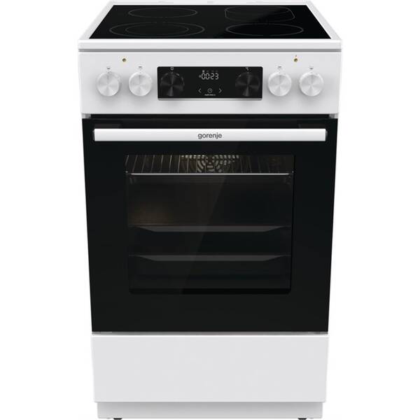 Sklokeramický sporák Gorenje GECS5C70WA bílý

