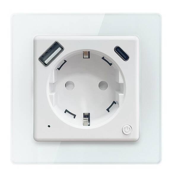 Chytrá zásuvka IMMAX NEO SMART Nexa (typ F), 1x USB, 1x USB-C, PD 20W, Zigbee bílá


