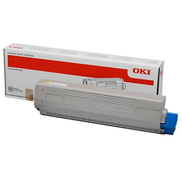 Toner OKI C822, 7300 stran žlutý

