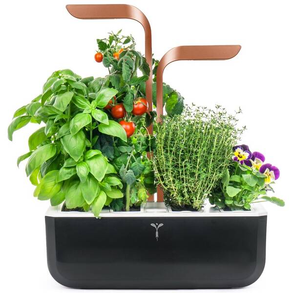 Chytrý květináč Véritable SMART černý/měděný

