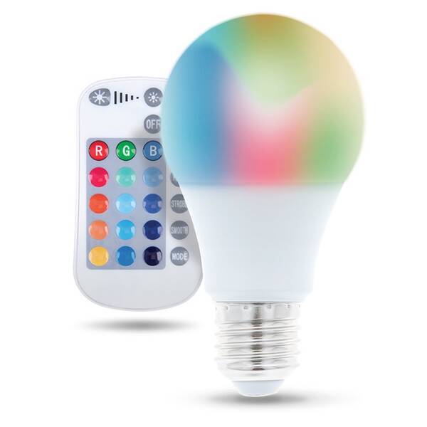 Žárovka LED Forever klasik, E27 RGB 9W s dálkovým ovládáním 

