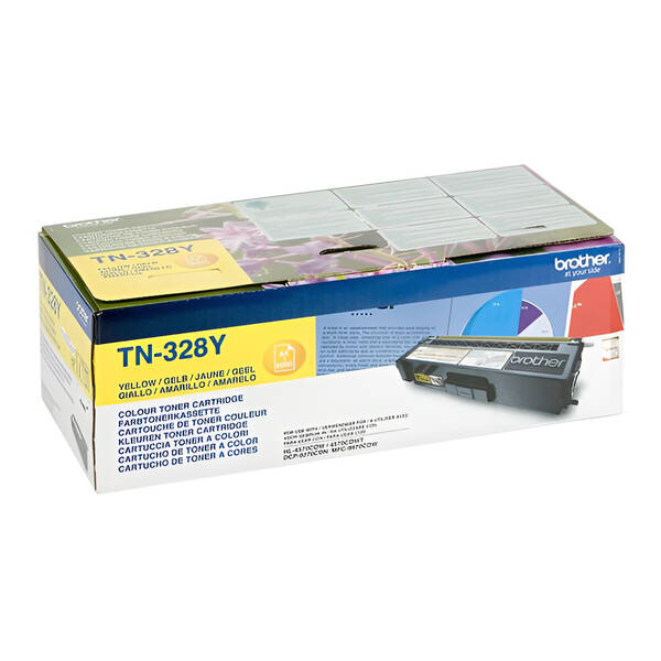 Toner Brother TN-328Y, 6000 stran žlutý


