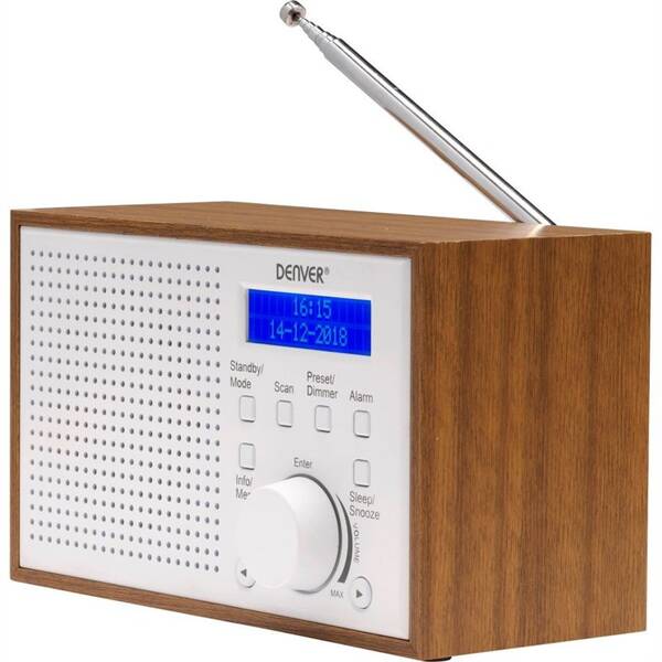 Radiopřijímač s DAB+ Denver DAB-46 WHITE bílý

