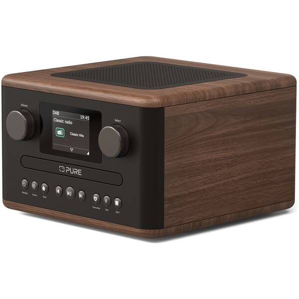 Radiopřijímač DAB+/CD Pure Classic C-D4 černý/hnědý

