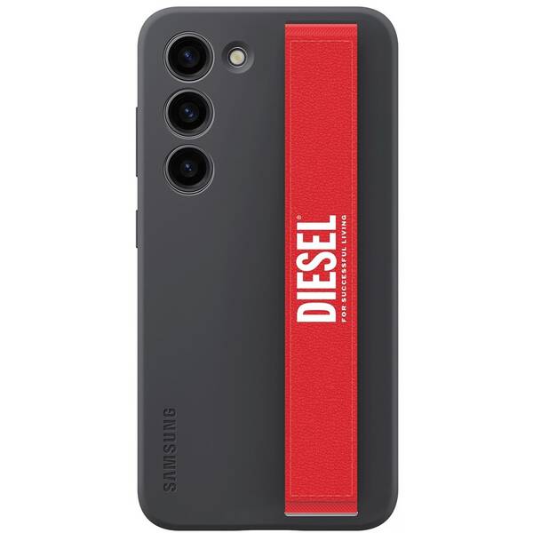 Poutko Samsung Diesel pro kryt Silicone Grip na Galaxy S23, S23+, S23 Ultra červená barva

