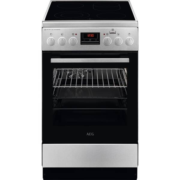 Sklokeramický sporák AEG CCB56481BM nerez

