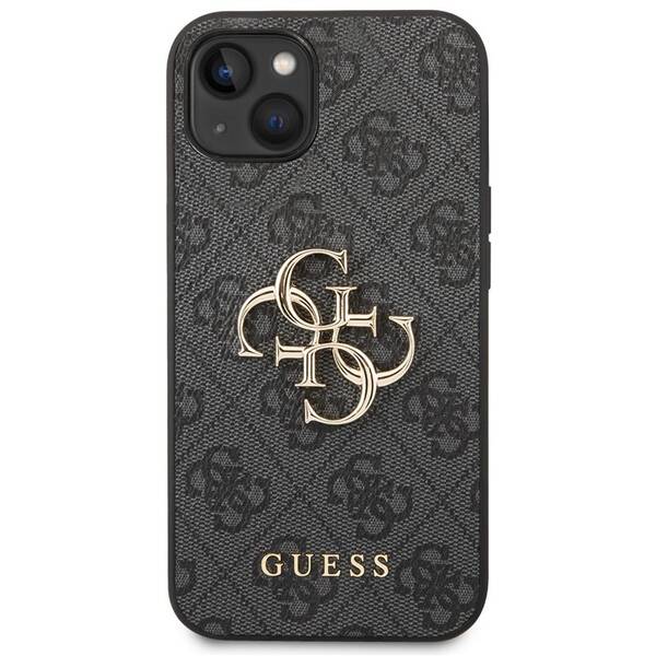 Kryt na mobil Guess 4G Metal Logo na Apple iPhone 14 šedý


