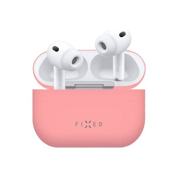Příslušenství FIXED Ultratenké silikonové pouzdro Silky pro Apple AirPods Pro 3 růžové


