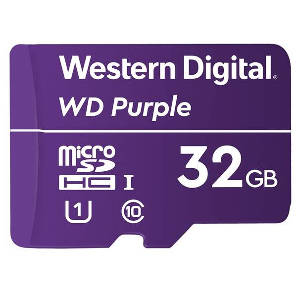 Paměťová karta Western Digital Purple microSDHC 32GB UHS-I U1 (100R/60W) 

