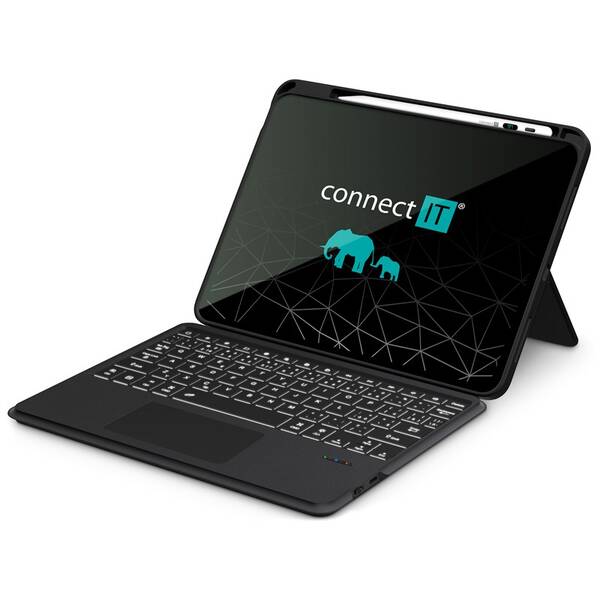Pouzdro na tablet s klávesnicí Connect IT TabCase na Apple iPad 10.9" (2022)/11" (2025) černé

