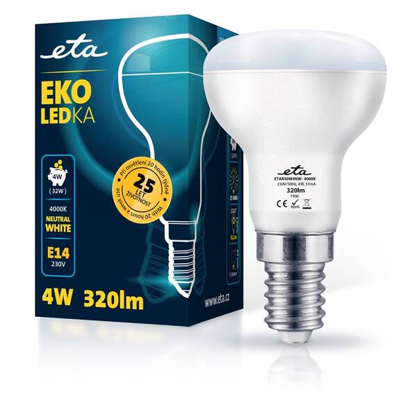 Žárovka LED ETA EKO LEDka reflektor 4W, E14, neutrální bílá 

