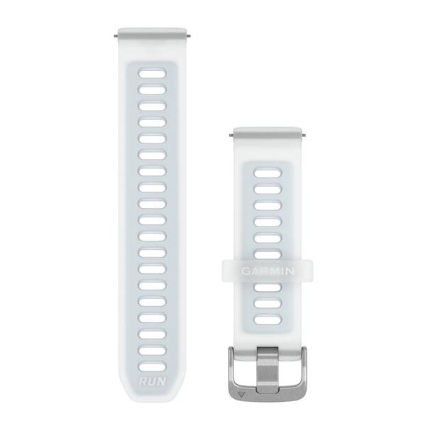 Řemínek Garmin Quick Release (20 mm), stříbrná přezka bílý/modrý

