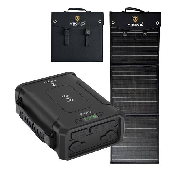 Powerbanka Viking Set VIDAR III a solární panel Viking L60 PD černá

