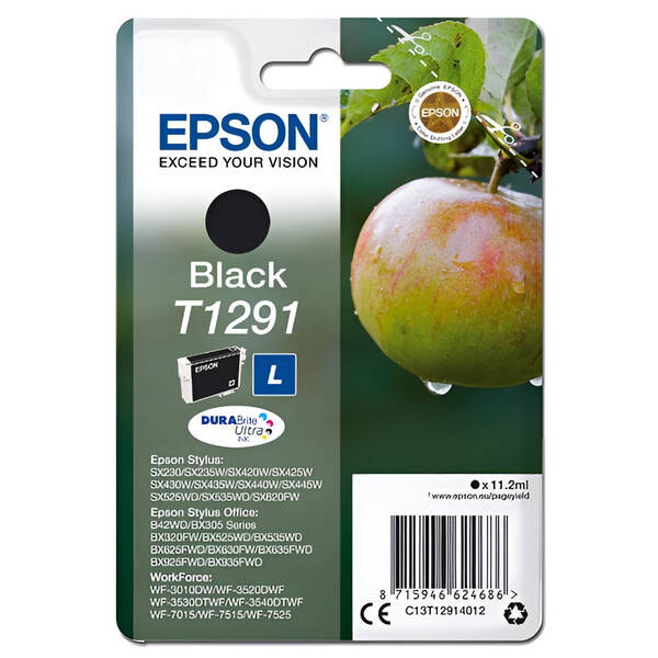 Inkoustová náplň Epson T1291, 11,2ml černá

