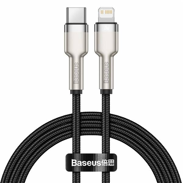 Kabel Baseus Cafule USB-C/Lightning PD 20W, 1m černý

