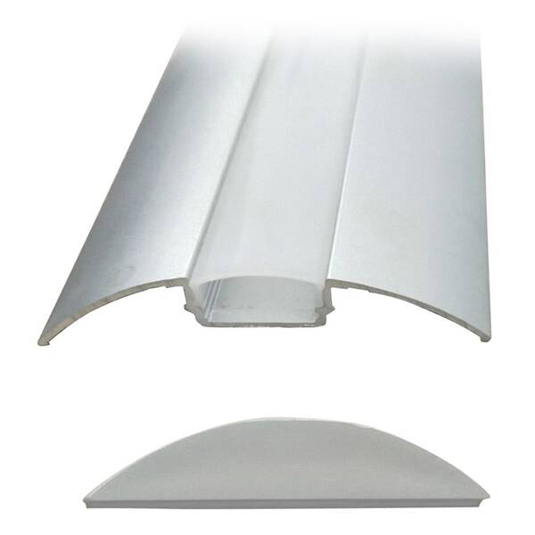 Profil Solight pro LED pásky, hliníkový, mléčný difuzor, plochý, 1m bílá barva
