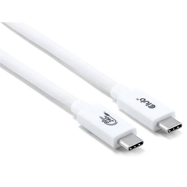 Kabel Club3D USB-C/USB-C, 240W, 1,2m bílý

