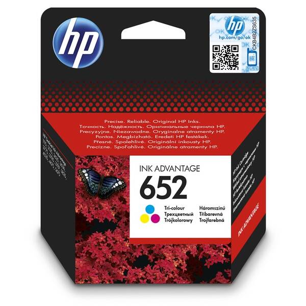 Inkoustová náplň HP 652, 200 stran vícebarevná

