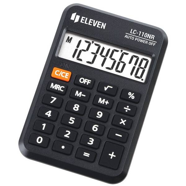 Kalkulačka Eleven LC110NR, kapesní, osmimístná černá

