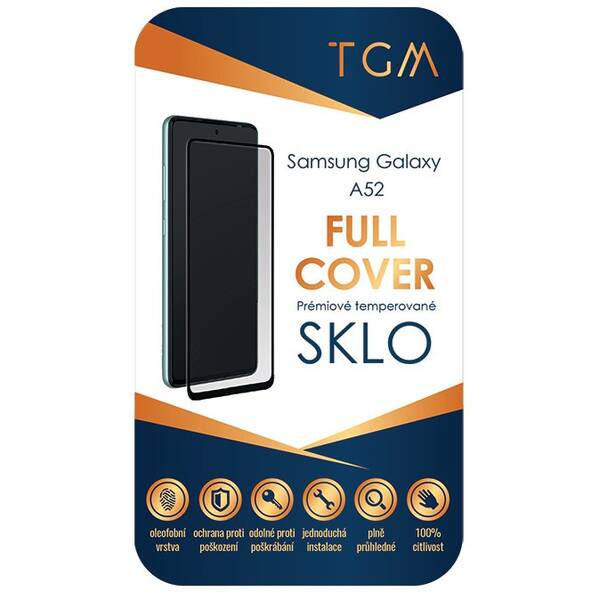 Tvrzené sklo TGM Full Cover na Samsung Galaxy A52/A52 5G/A52s 5G černé

