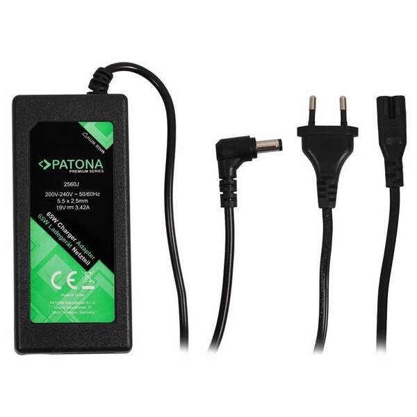 Napájecí adaptér PATONA pro notebooky Asus, Acer, HP, 19V, 3,42A, 65W, konektor 5,5x2,5mm 
