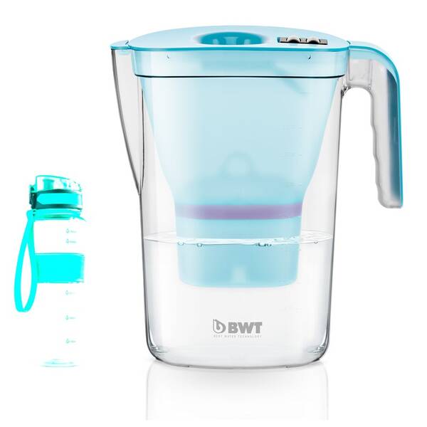 Filtrační konvice BWT VIDA MEI 2,6 l modrá + láhev 

